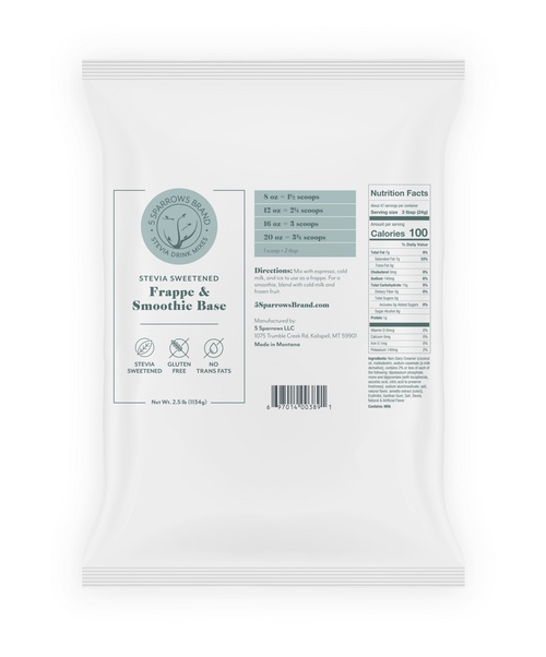  Sugar Free Frappe & Smoothie Base Drink Mix - Wholesale